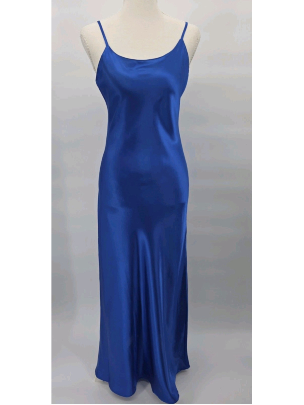 Alexander Del Rossa Dress M Vintage Satin Slip Romantic Luxury Cocktail Party - Picture 2 of 14